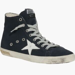GOLDEN GOOSE Navy blue Francy sneaker 39 skateboard high top zip 9